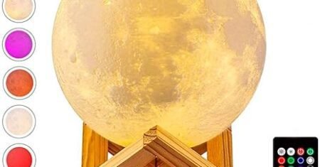 Luminária Lua 3D: luz mágica no seu quarto!