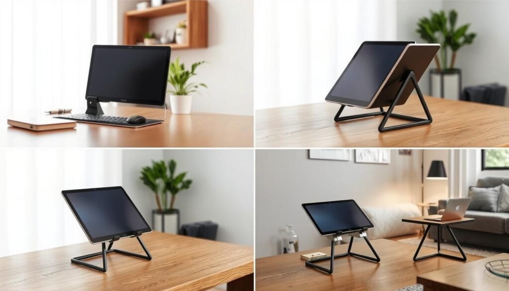 Suporte para Tablet em Aço Carbono Com Metal Resistente em uso em diferentes ambientes Suporte para Tablet em Aço Carbono Com Metal Resistente em uso em diferentes ambientes