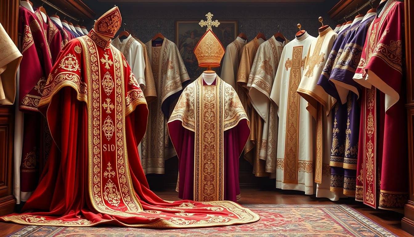 roupas e acessórios do Papa